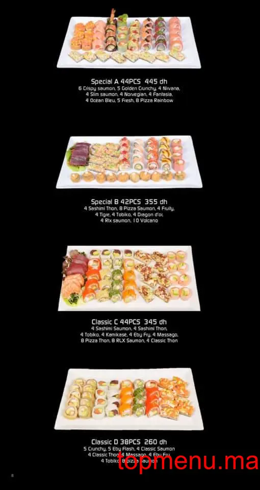 Sushi Box menu page 14