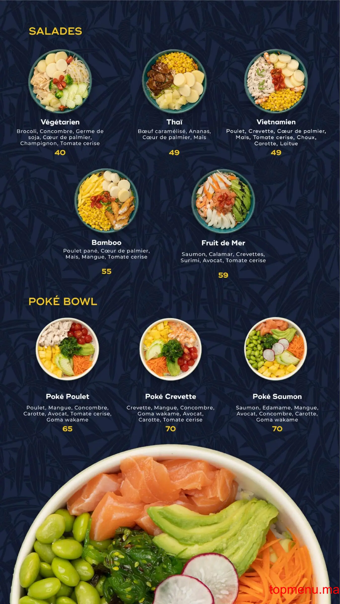 Bamboo Fusion Asiatique menu page 2