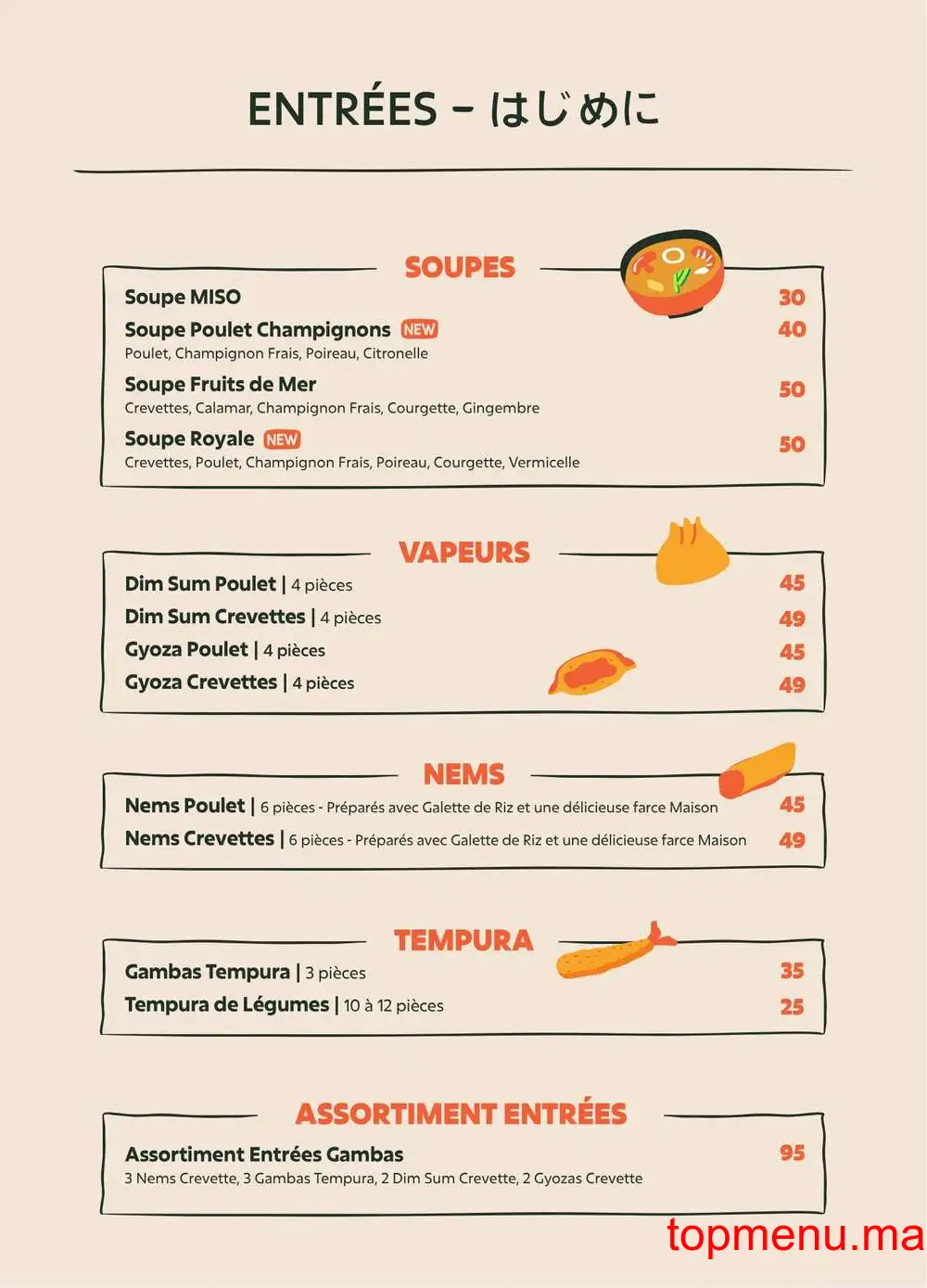 Sushi Hiro menu page 2