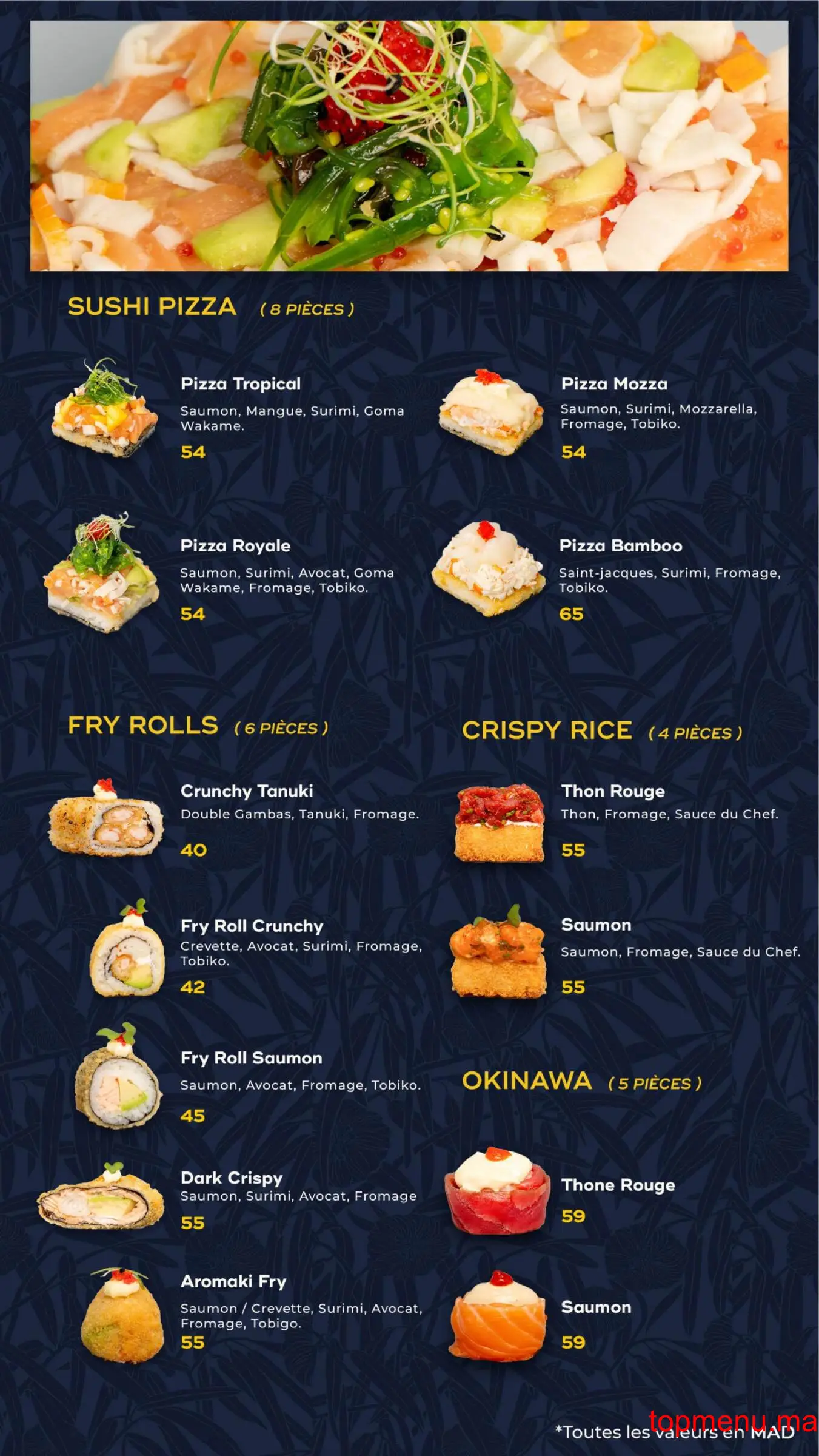 Bamboo Fusion Asiatique menu page 8