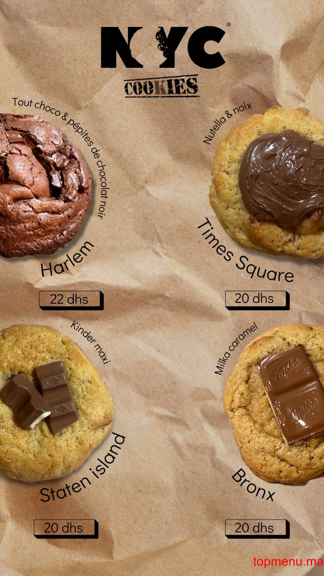 NYC COOKIES menu page 4