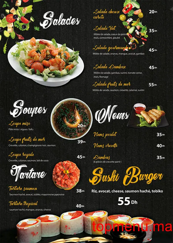 Foodoir JAP menu page 1