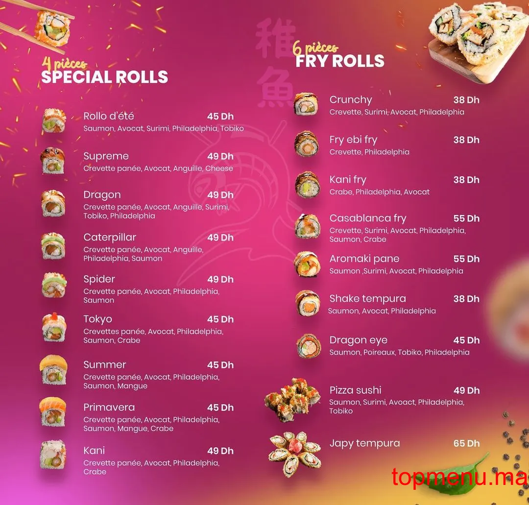 Ashokai Sushi Sidi Maarouf menu page 4