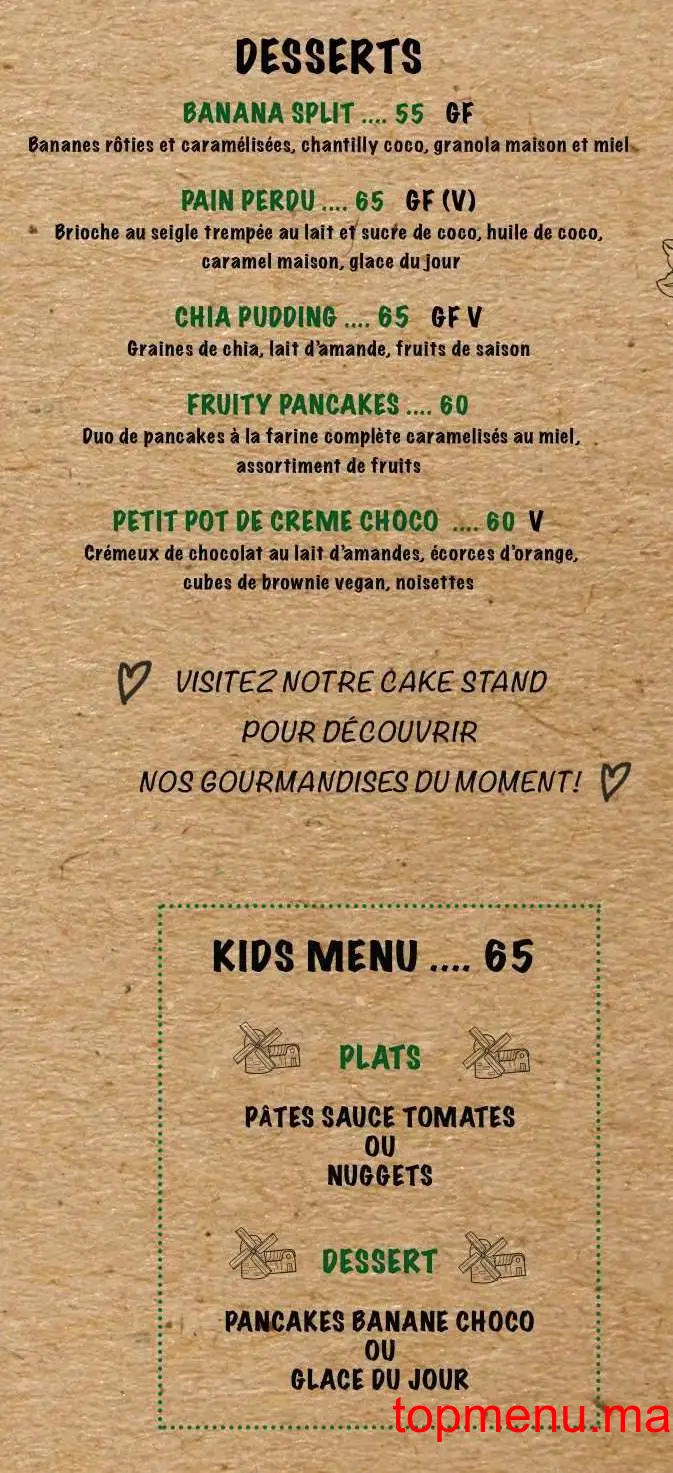 Organic Kitchen menu page 3