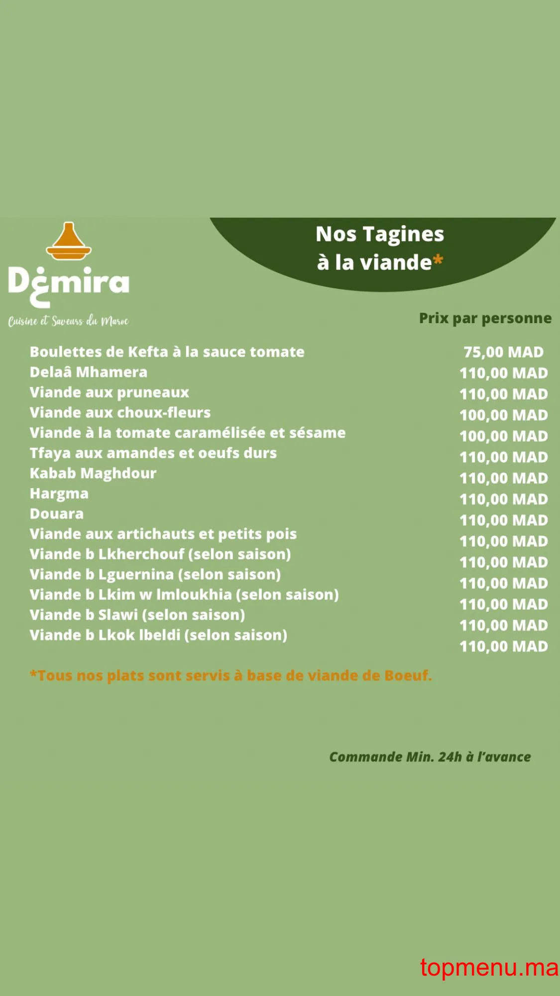 Dghmira menu page 3