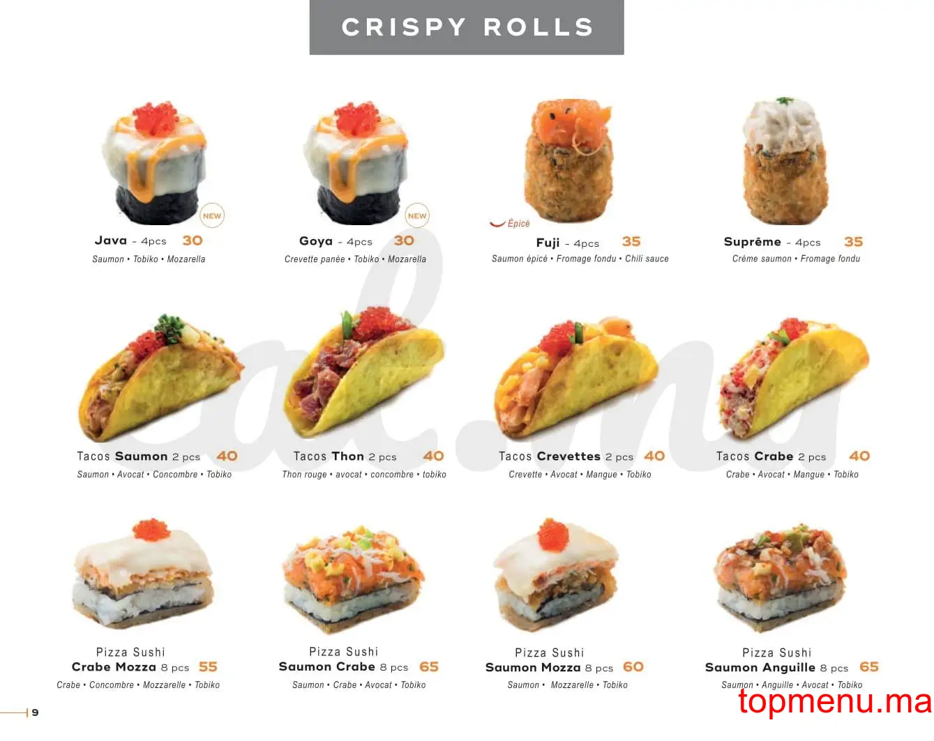 SushiClub Californie menu page 9