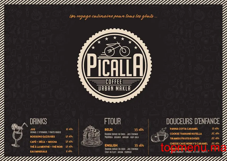 Picalla menu page 2