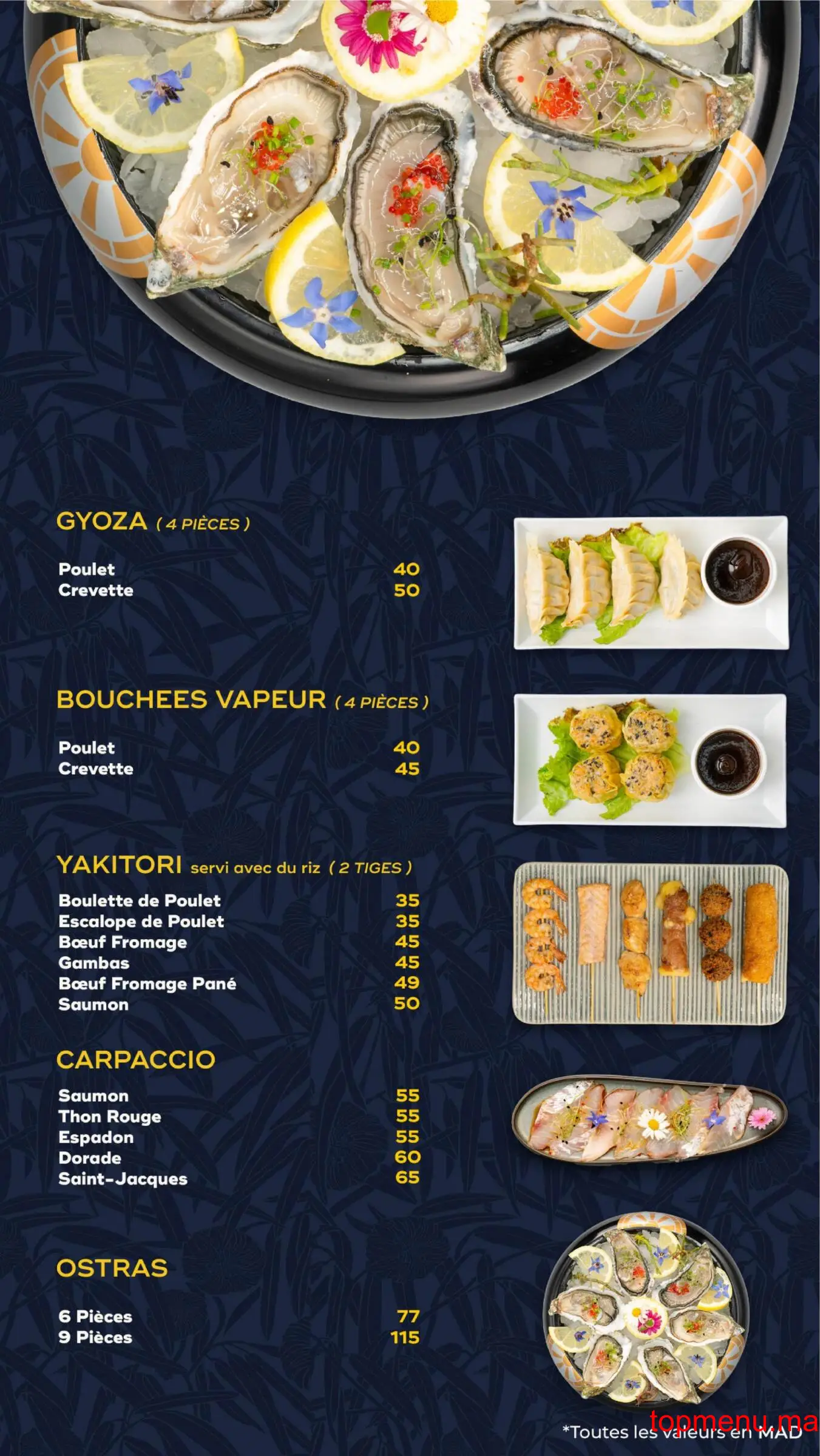 Bamboo Fusion Asiatique menu page 3