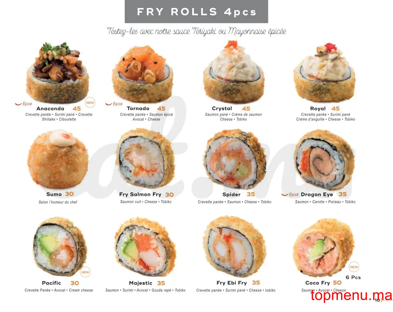 SushiClub Californie menu page 10