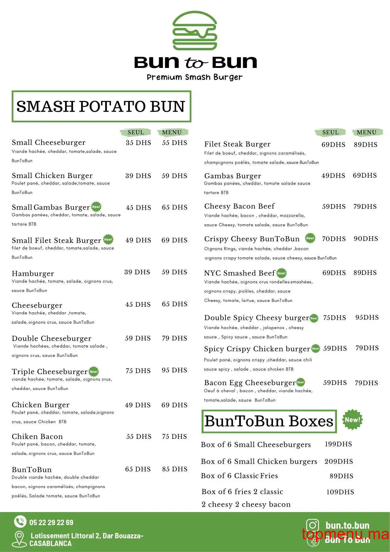 Bun to Bun menu page 2