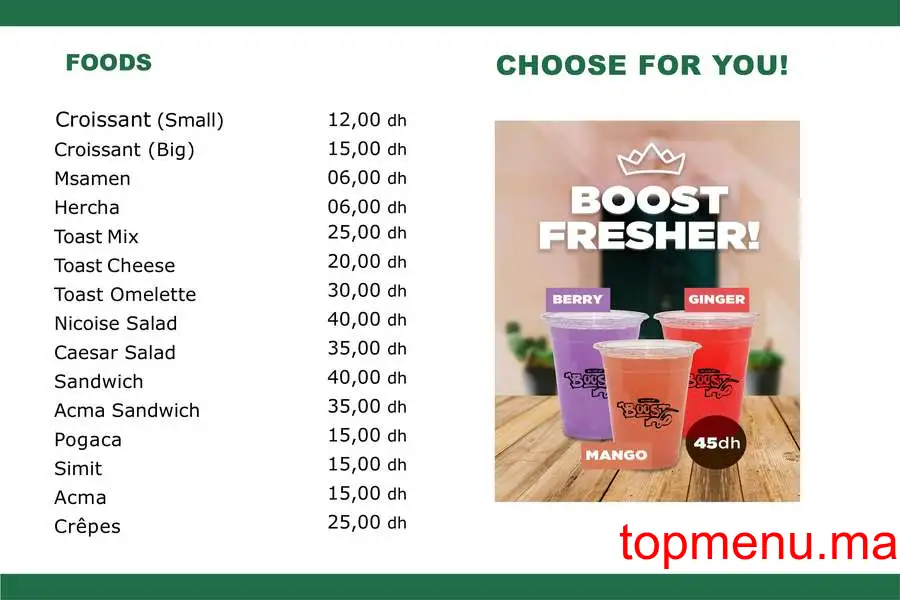 Boost Coffee Abdelmoumen menu page 3