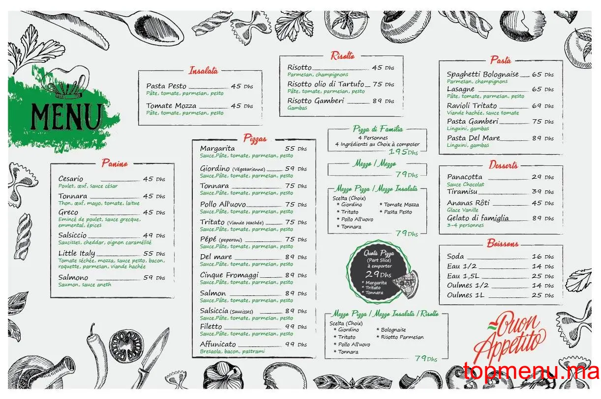 Piazza Station menu page 1