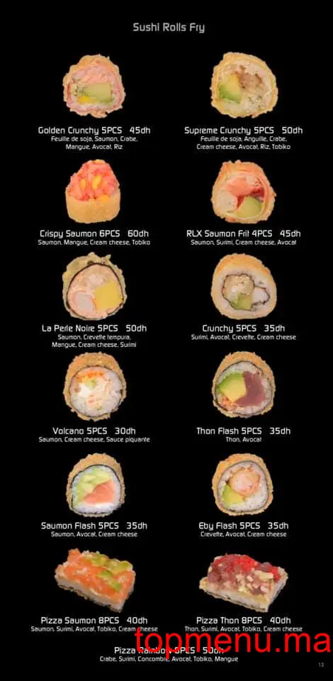 Sushi Box menu page 16