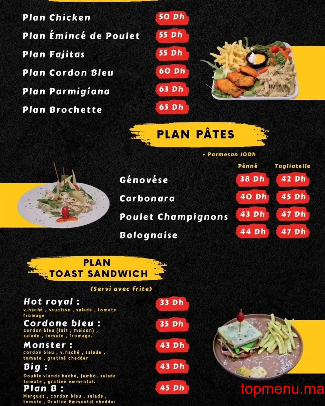 Plan B menu page 4