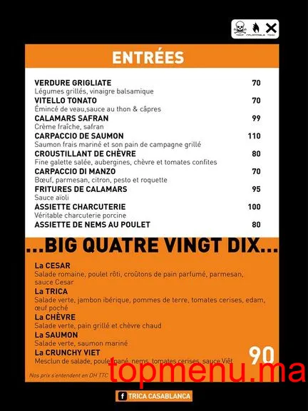 Le TRICA menu page 2