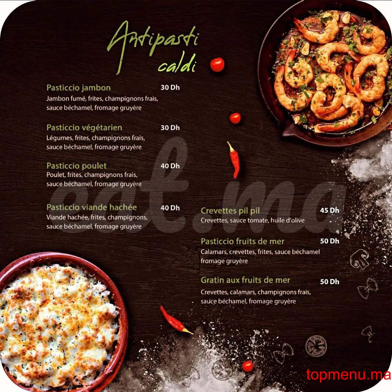 Gusto Pasta menu page 7