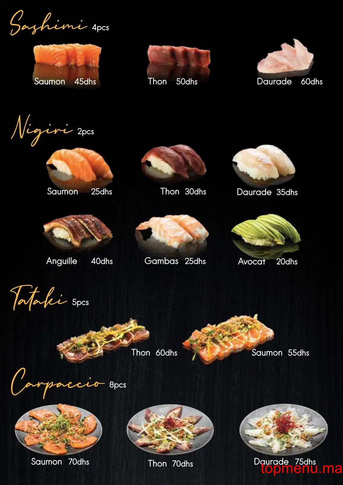 Tobiko menu page 5