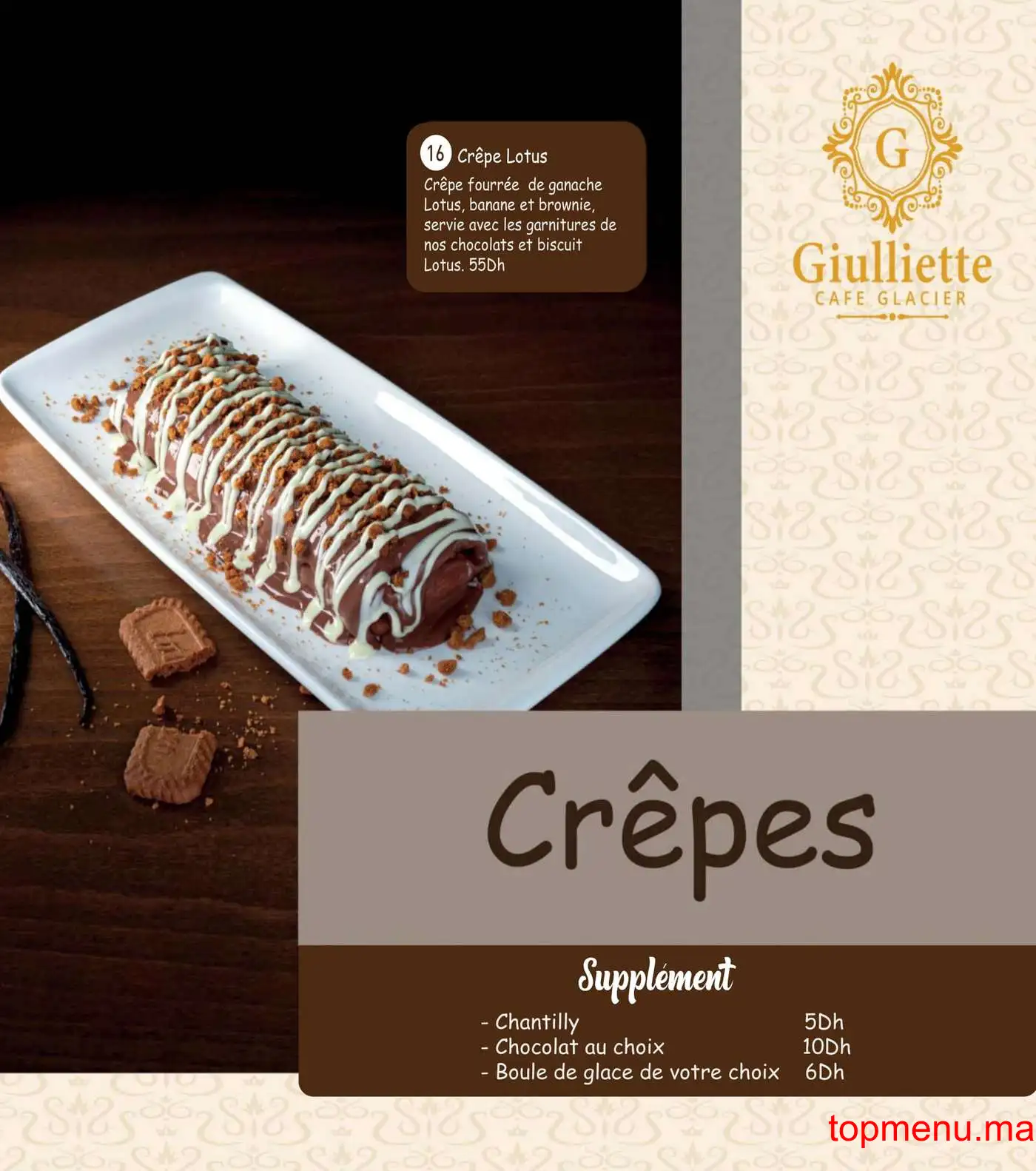 Giuliette café glacier menu page 8