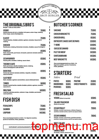 Bro’s Burger Dinner Anfa menu page 2