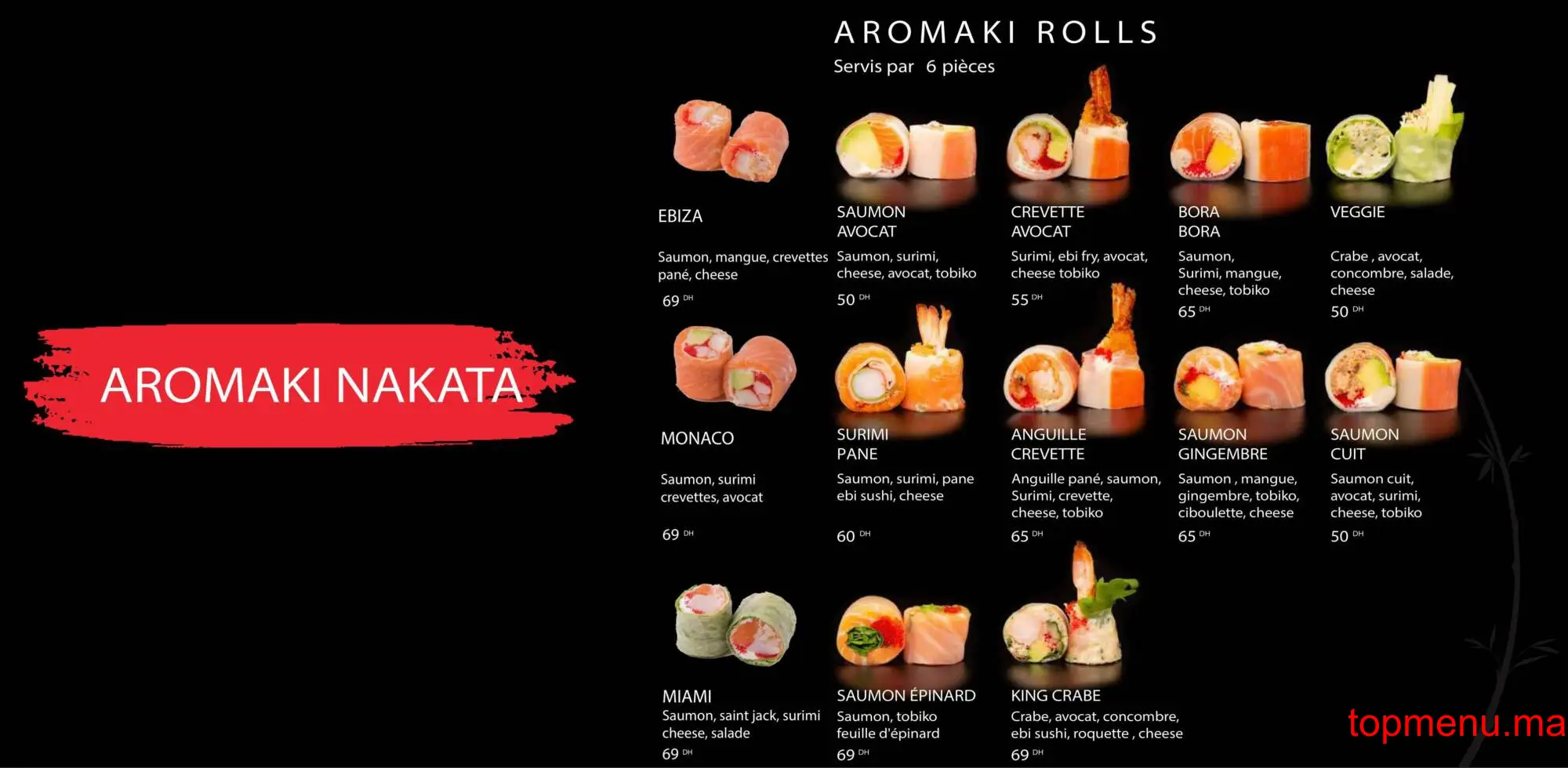 Nakata Sushi menu page 15