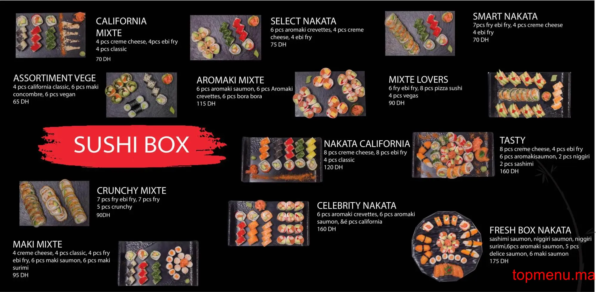 Nakata Sushi menu page 20