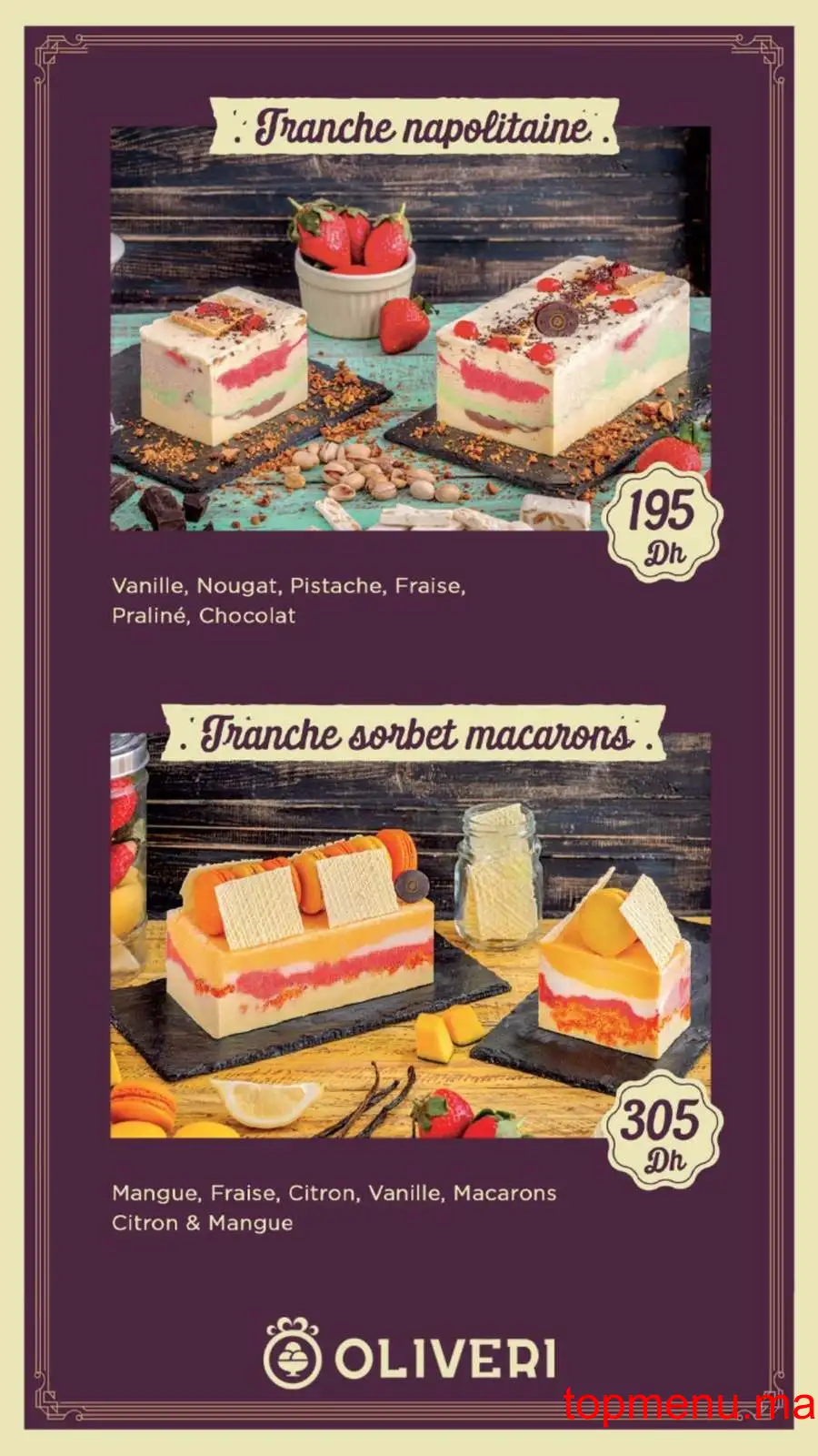 Oliveri Corniche menu page 4