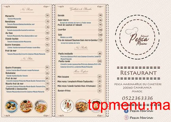 Pesca Marina menu page 1