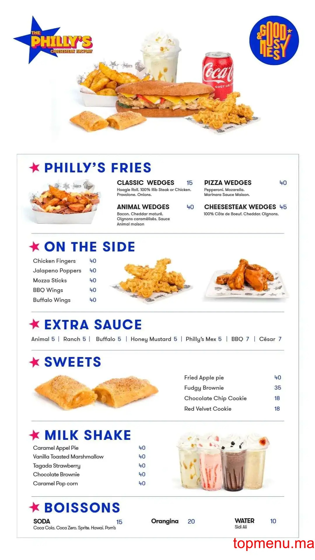 The Philly’s CheeseStake Factory menu page 2