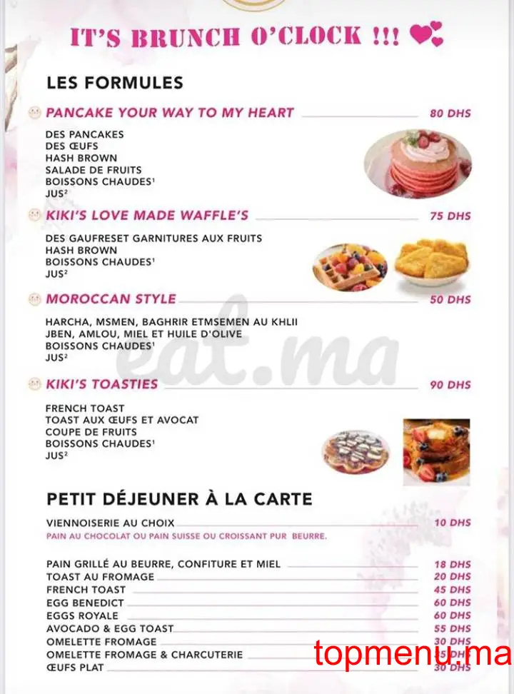 Kiki’s Cafe and Bakery menu page 1