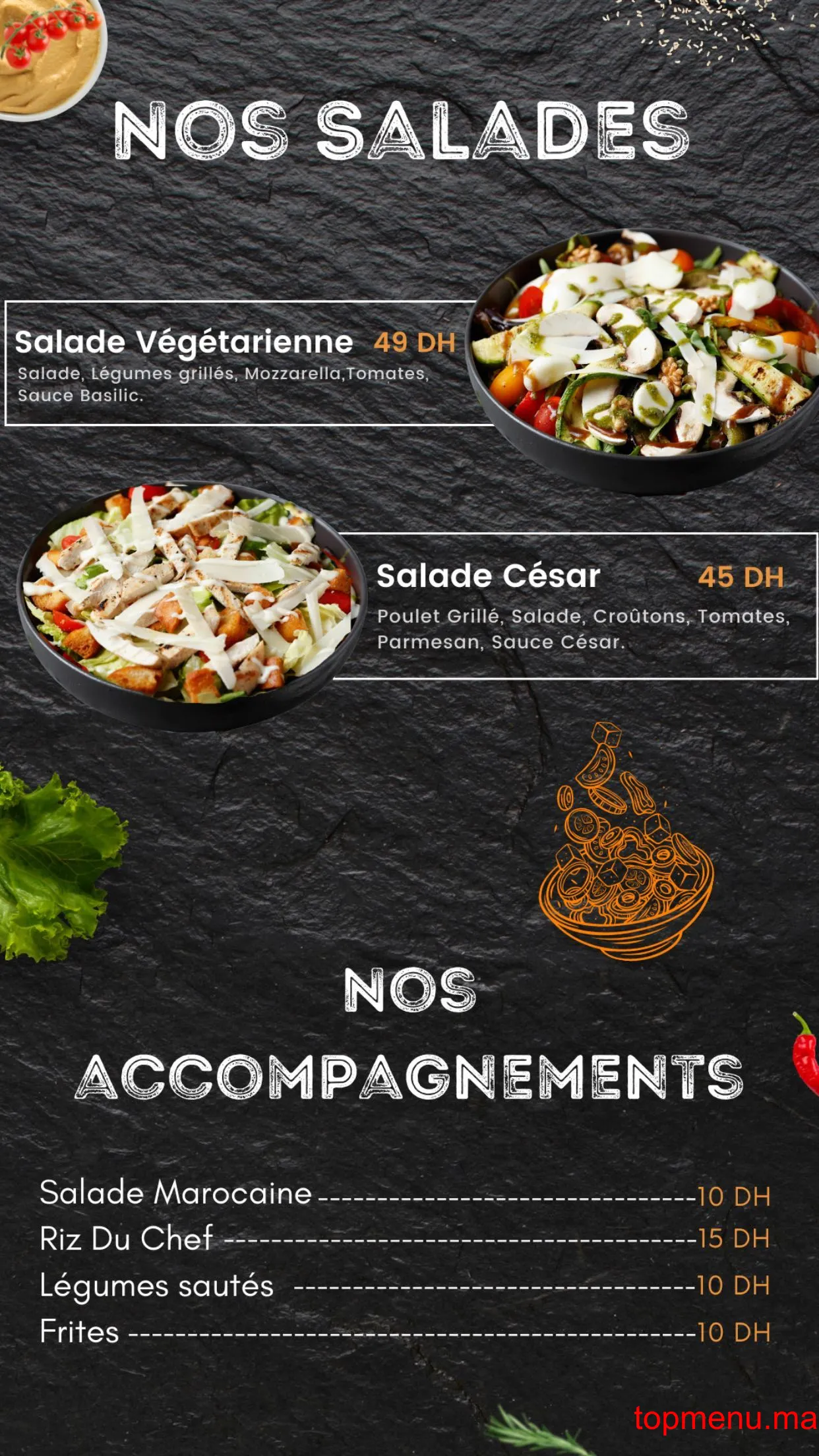 Essaada Gourmet menu page 1