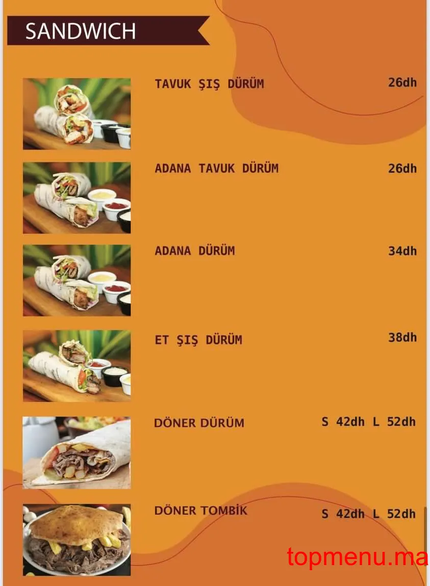 Agha doner menu page 9