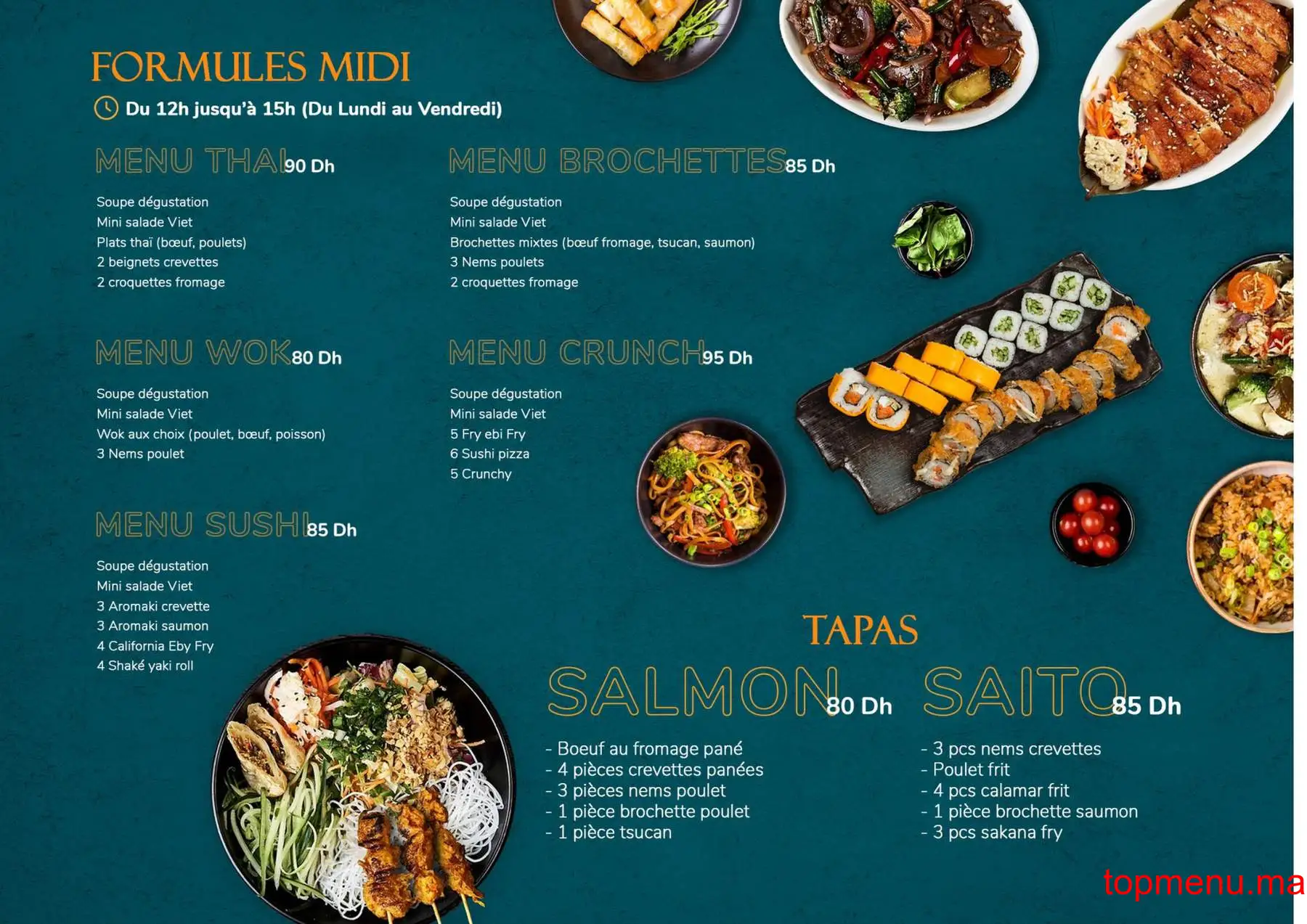 Salmon Sushi menu page 1