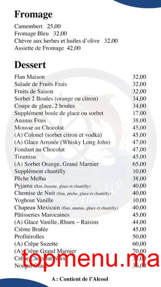 Taverne du dauphin menu page 4