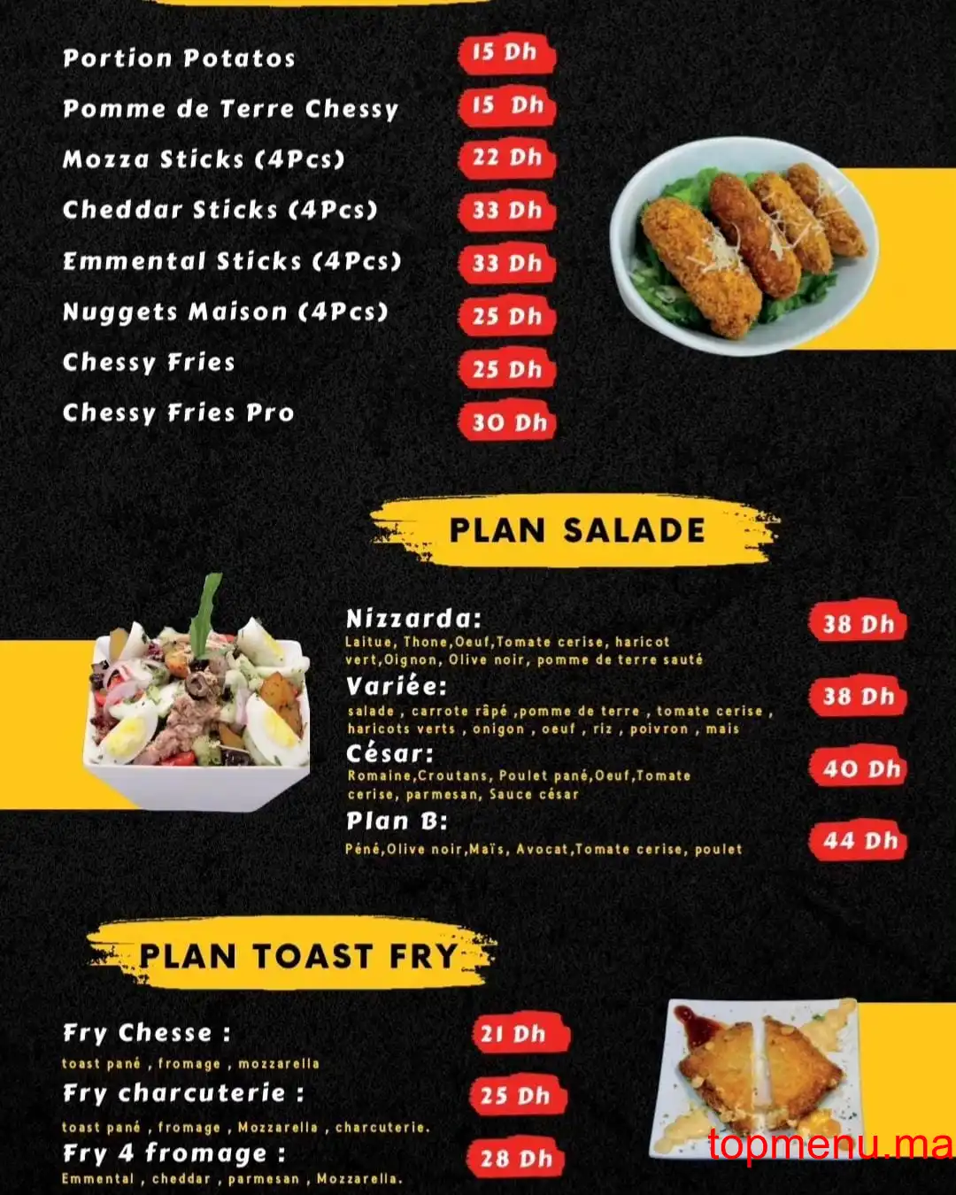 Plan B menu page 1