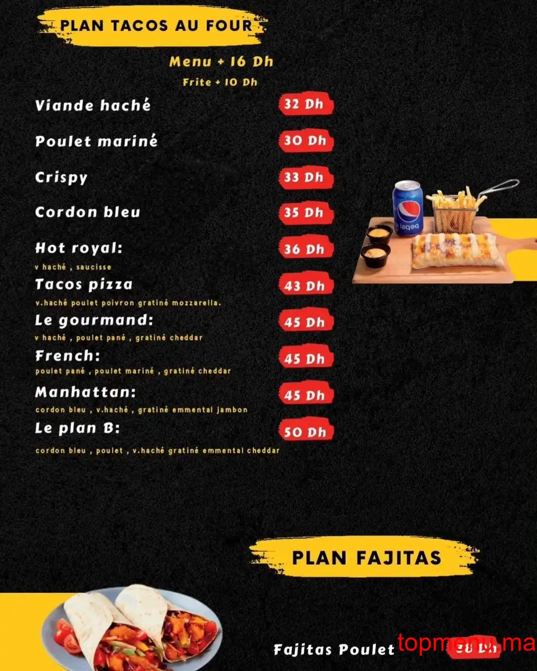 Plan B menu page 2