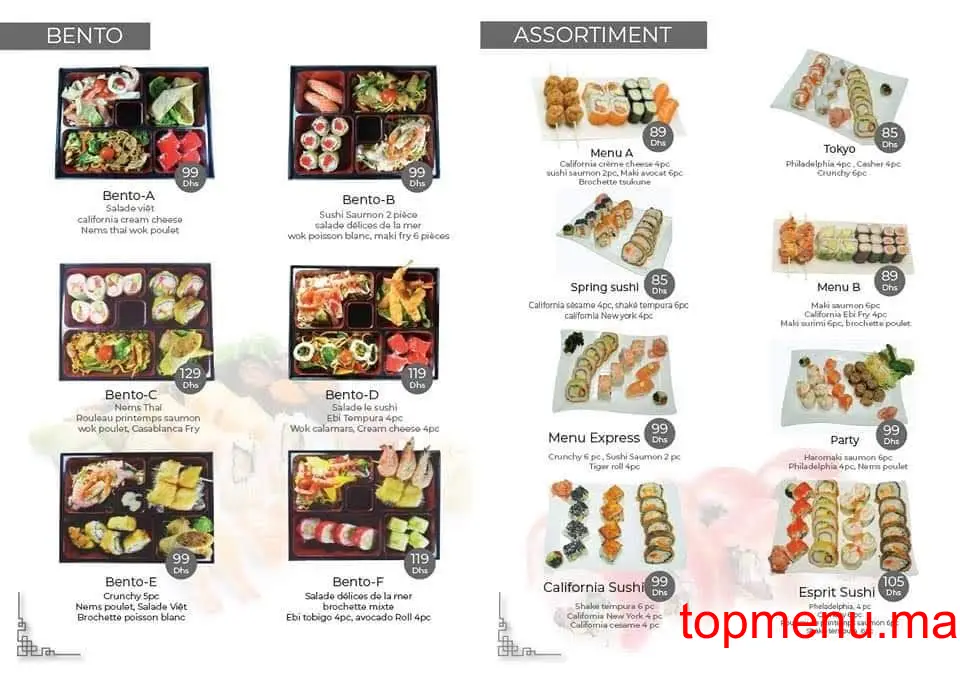 Le Sushi menu page 4