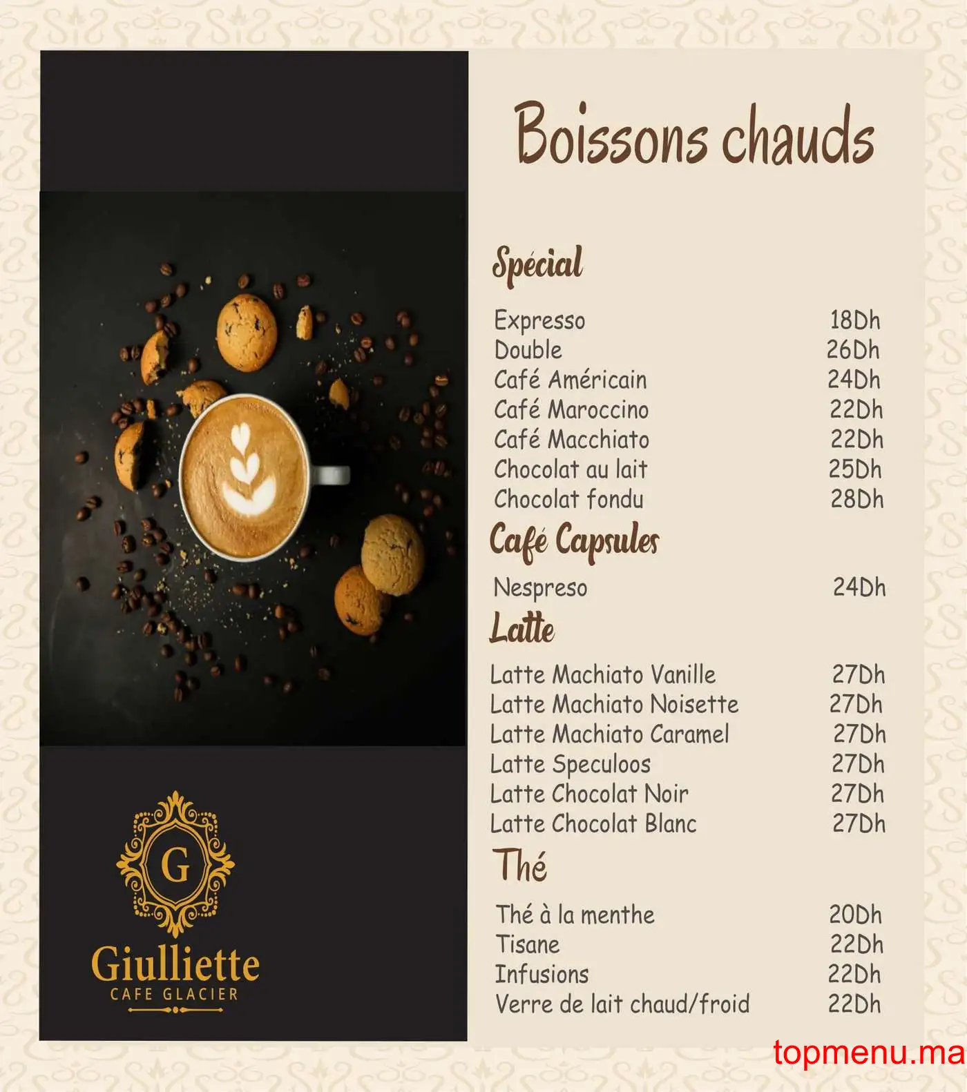 Giuliette café glacier menu page 18