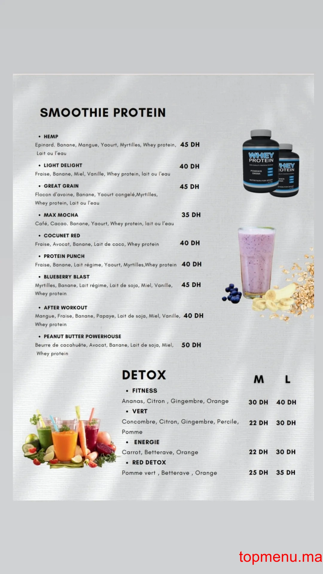 Natural Juice Ghandi menu page 9