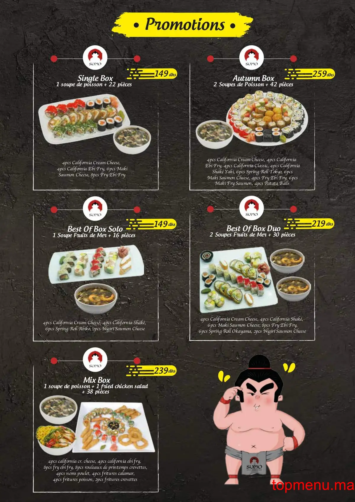 Sumo sushi menu page 4