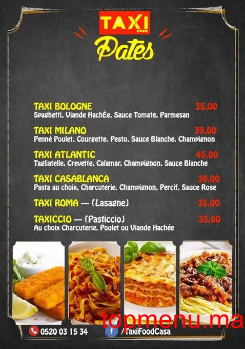 Taxi food menu page 4