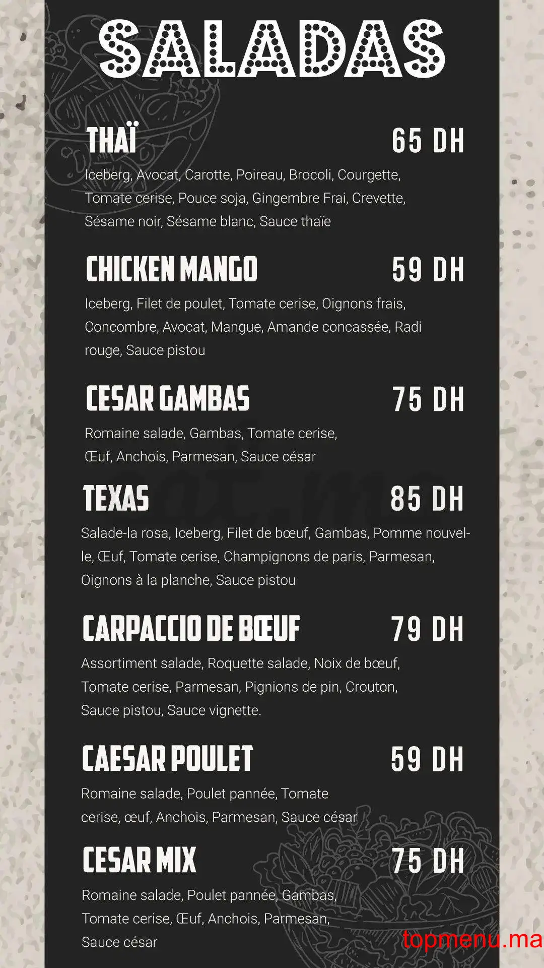 Texas burger menu page 3