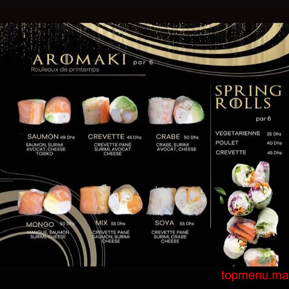 Soya Box Sushis & wok menu page 10