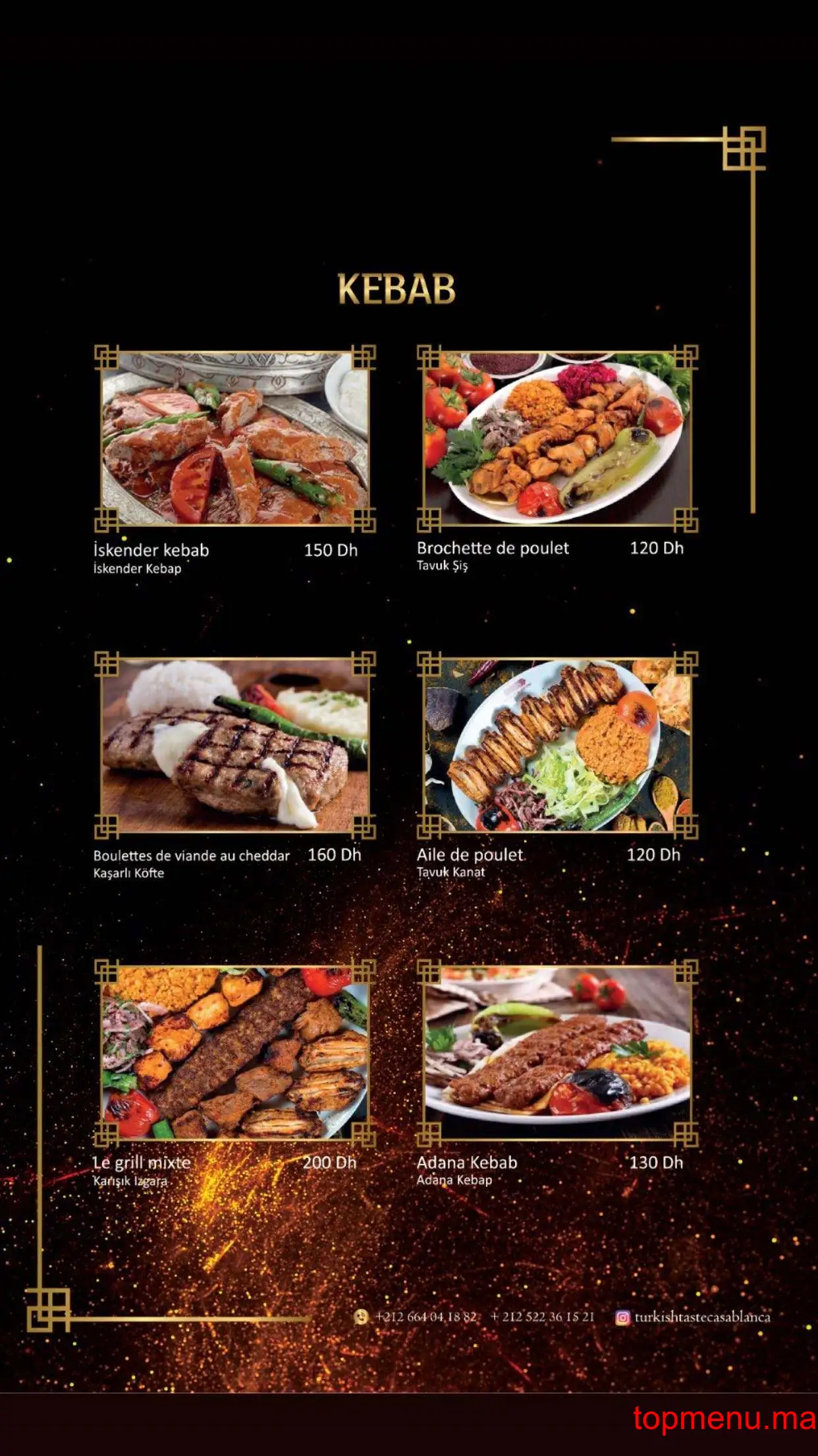 Turkish Taste menu page 2