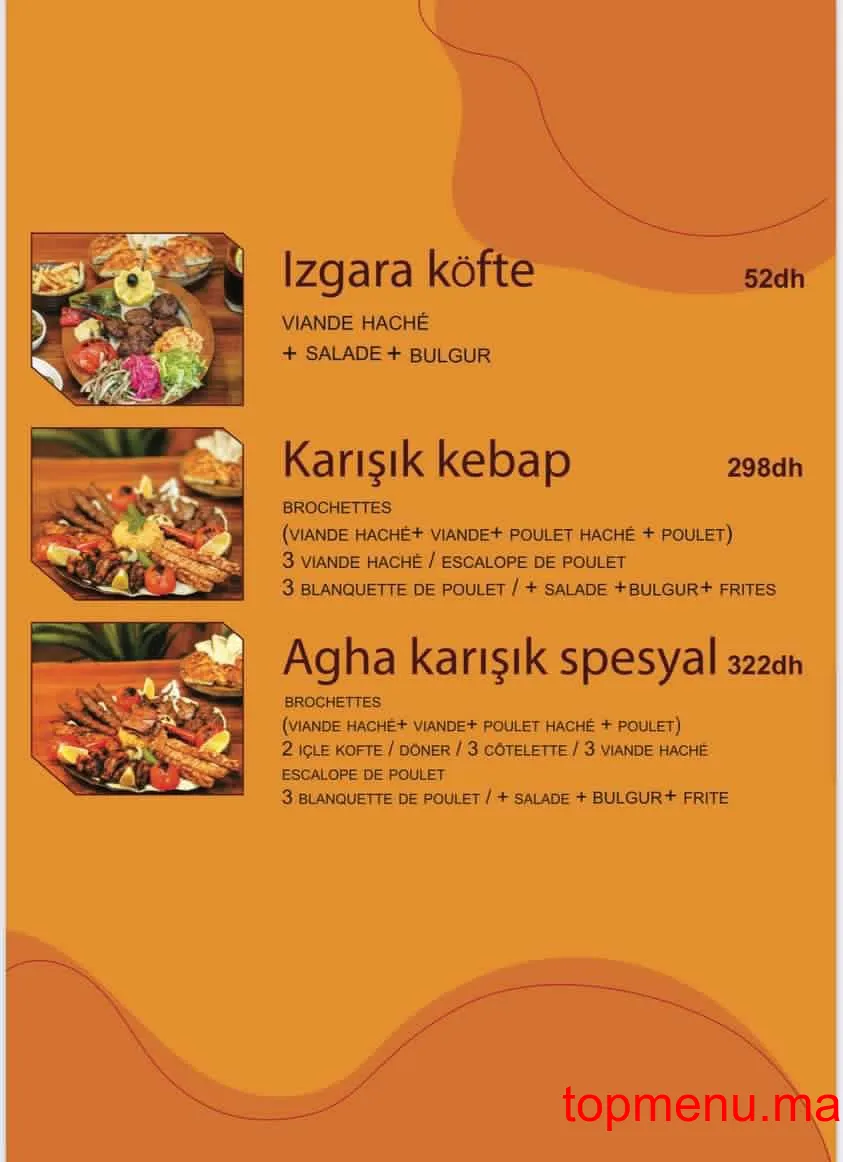 Agha doner menu page 8