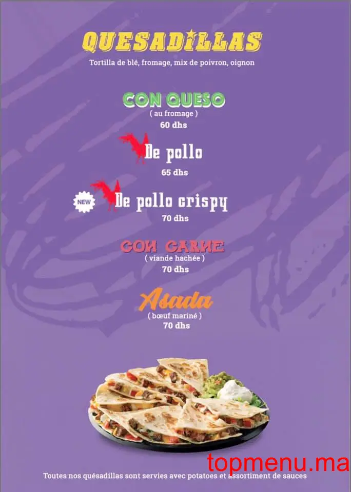 Cantina Mariachi menu page 2