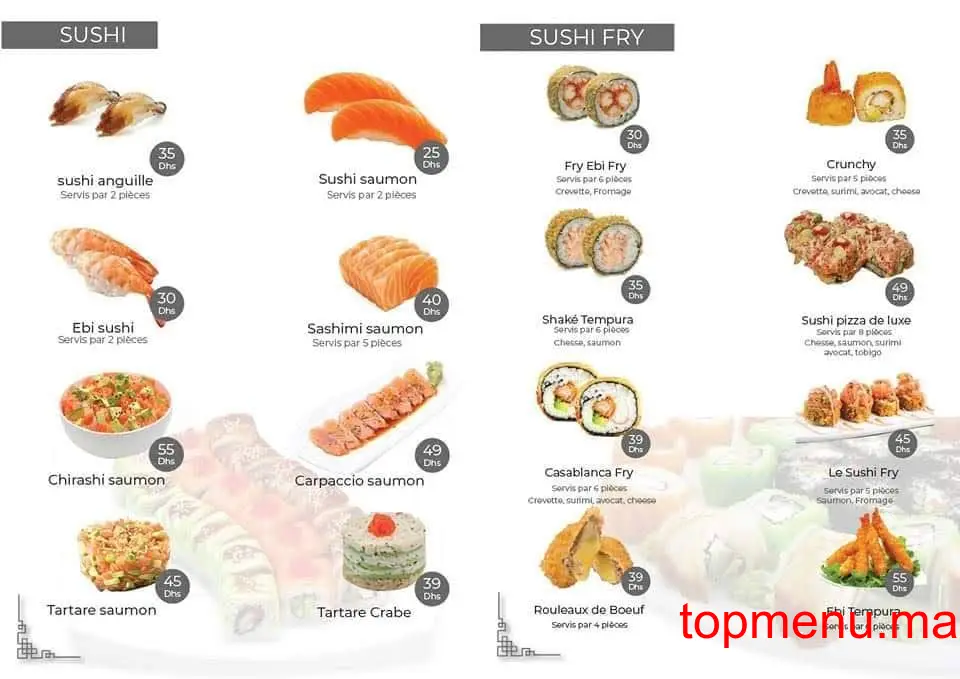 Le Sushi menu page 5