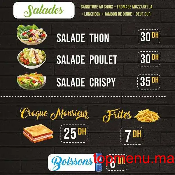 Chez Ton Thon menu page 1