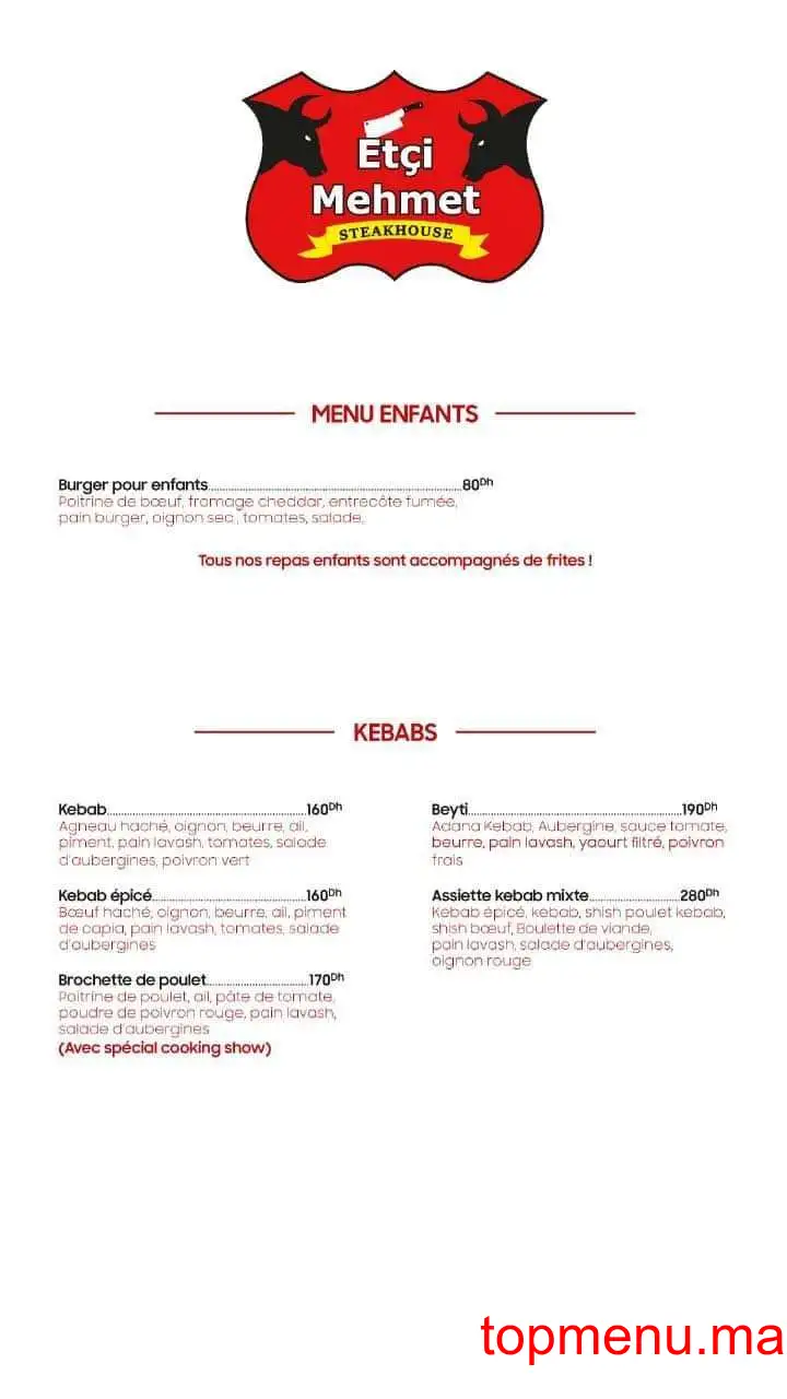 Etçi Mehmet Steakhouse menu page 5