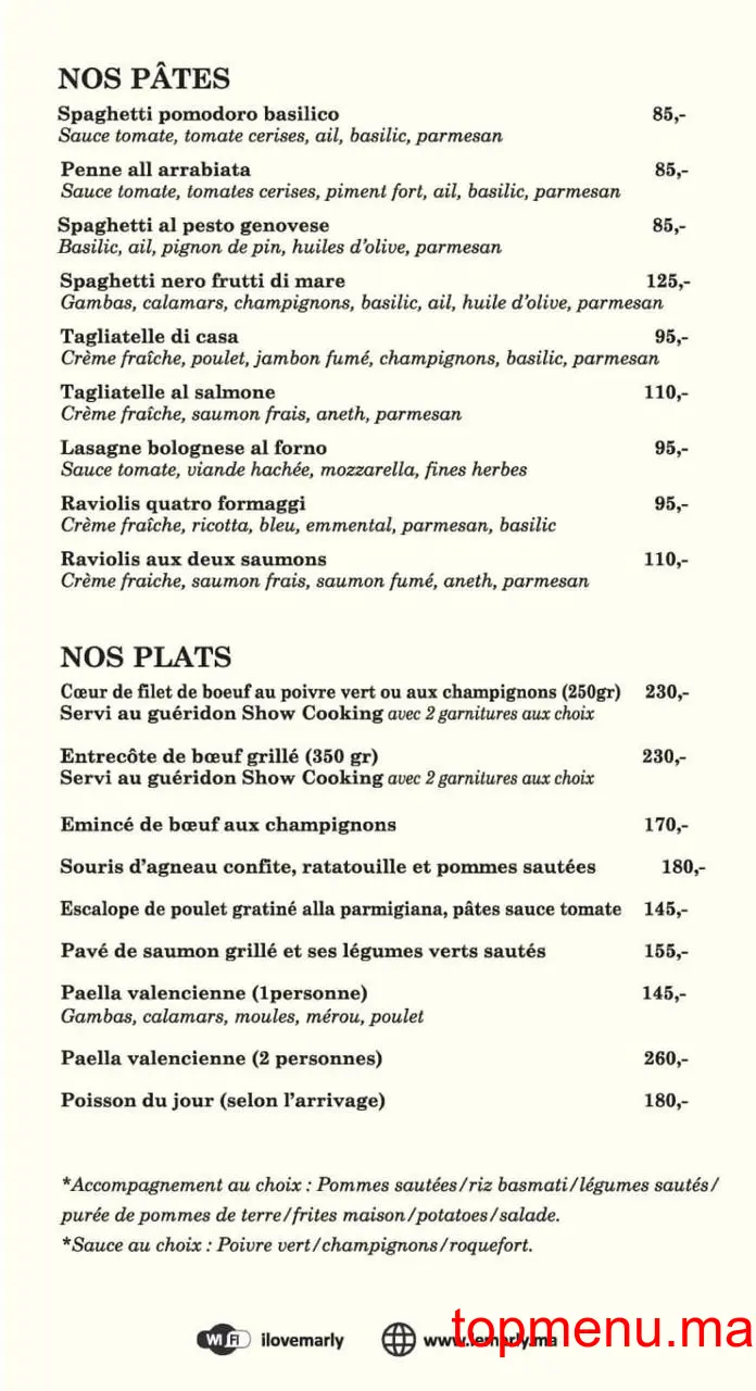 Le Marly menu page 8