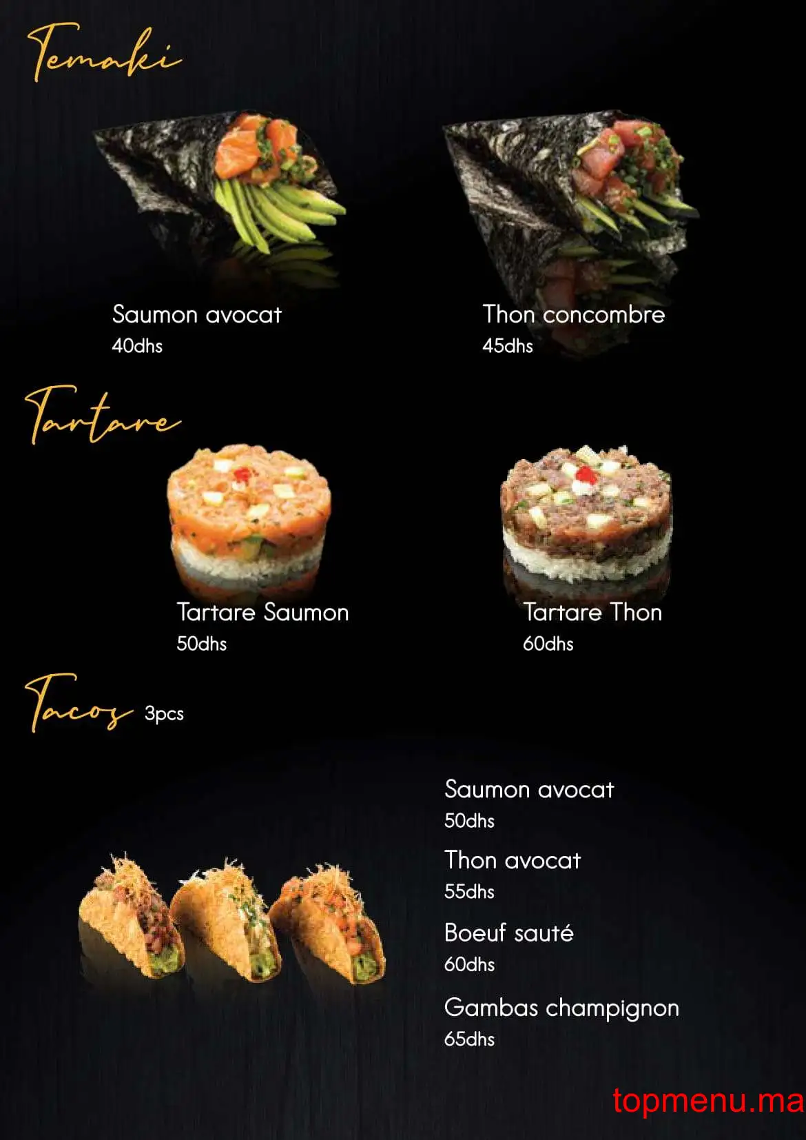 Tobiko menu page 6